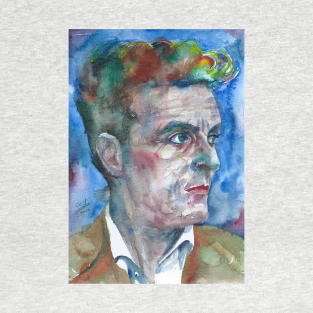 LUDWIG WITTGENSTEIN watercolor portrait .7 by lautir